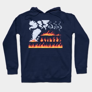 fire smoke cartoon Hoodie